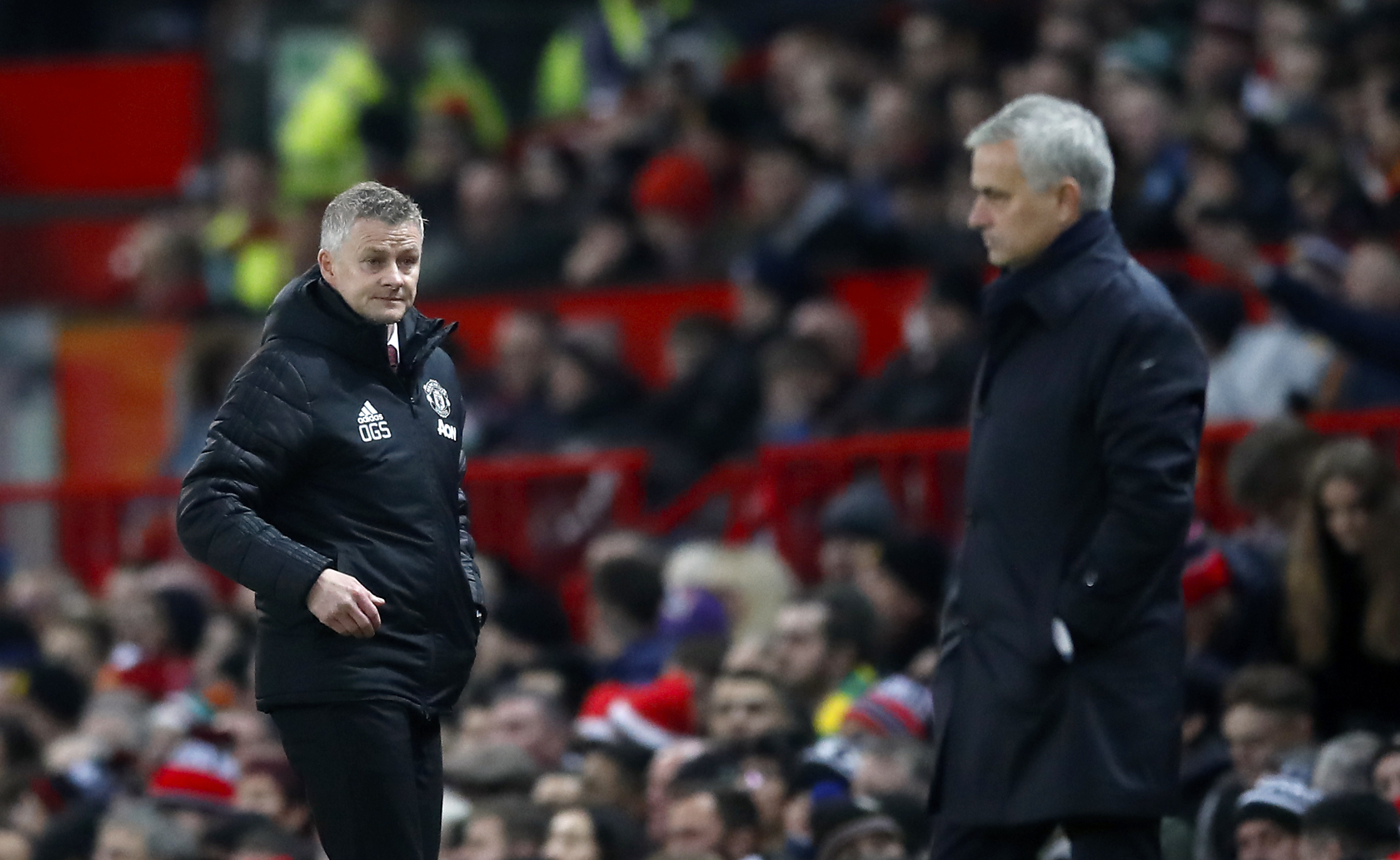 Mourinho and Solskjaer will meet on the opening Friday night of Project Restart. Image: PA Images