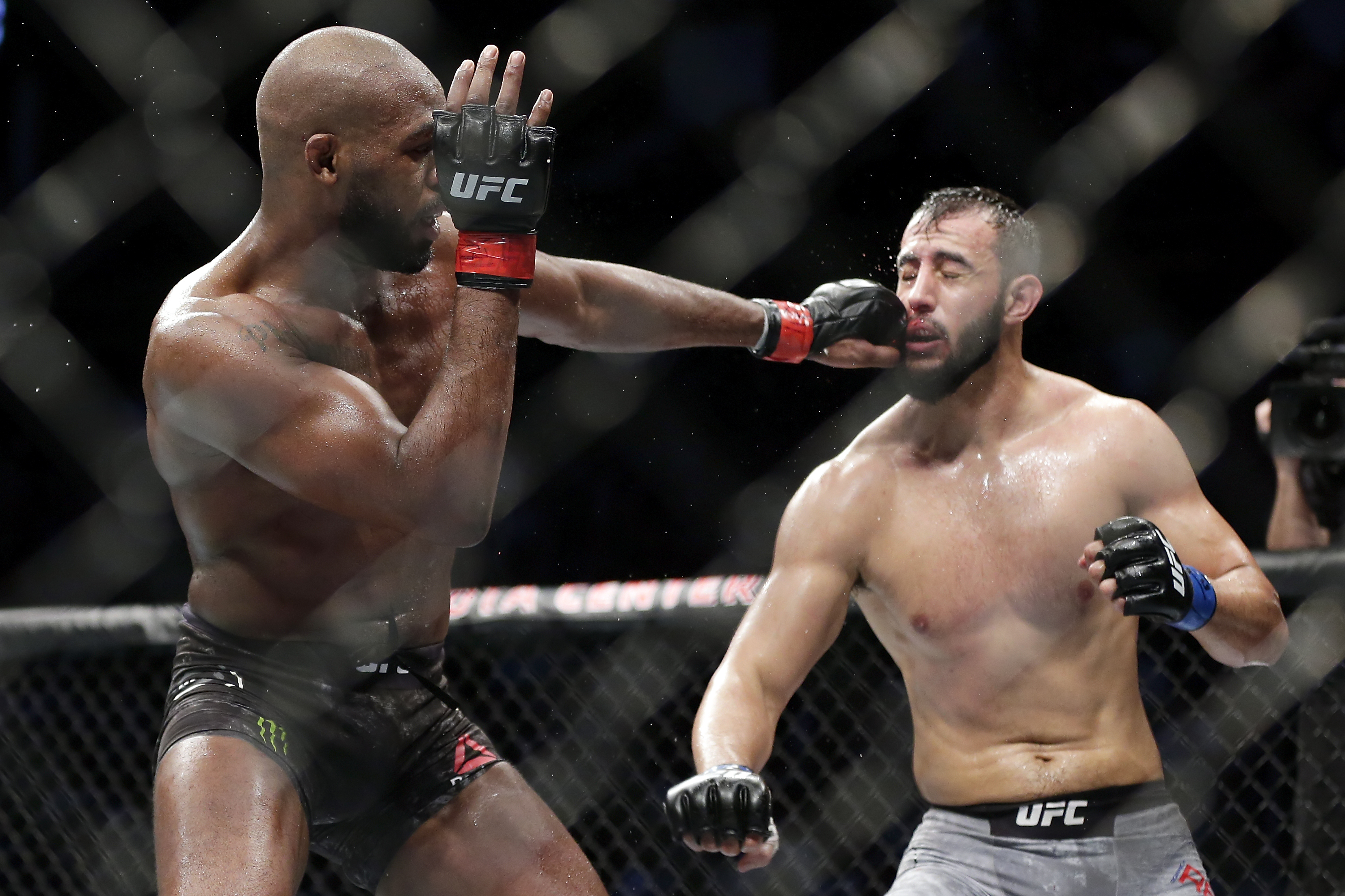 Jon Jones in action against Dominick Reyes during his last fight in February. (Image